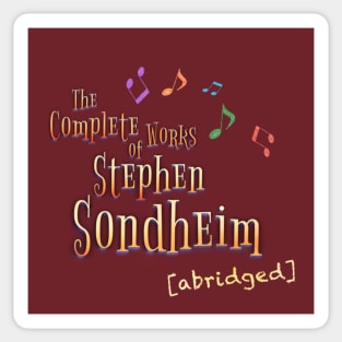 Sondheim Abridged Fringe 2022 Sticker